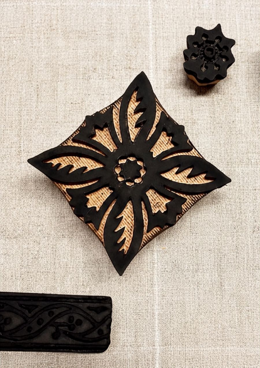 Woodblock printing with natural dyes